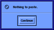 " Nothing to paste "